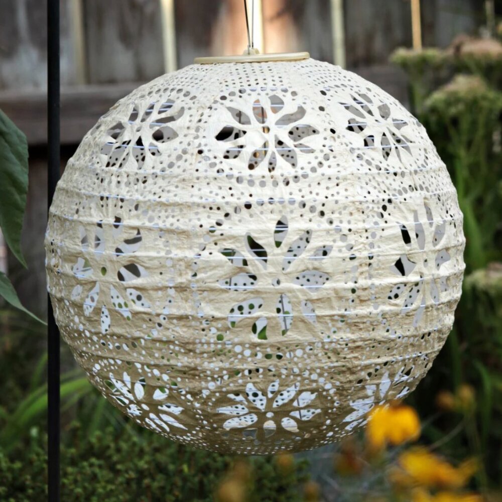Allsop Soji Stella - Boho Globe - 12" Solar Lantern NEW in Box!